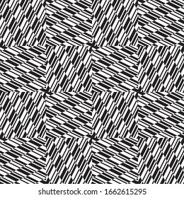 Seamless pattern with oblique black segments