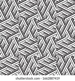 Seamless pattern with oblique black segments