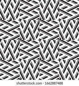Seamless pattern with oblique black segments
