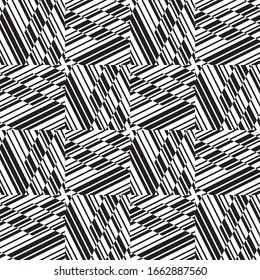 Seamless pattern with oblique black segments
