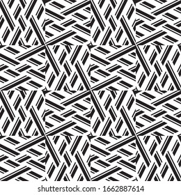 Seamless pattern with oblique black segments
