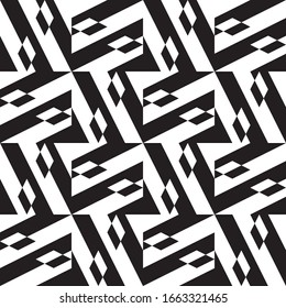 Seamless pattern with oblique black segments