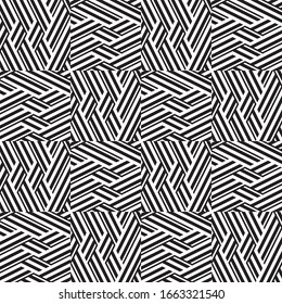 Seamless pattern with oblique black segments