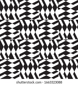 Seamless pattern with oblique black segments