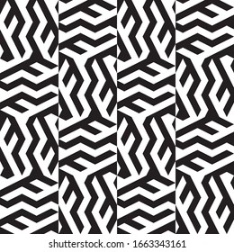 Seamless pattern with oblique black segments