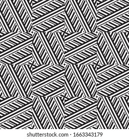 Seamless pattern with oblique black segments