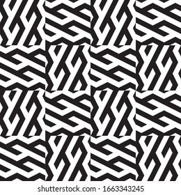 Seamless pattern with oblique black segments