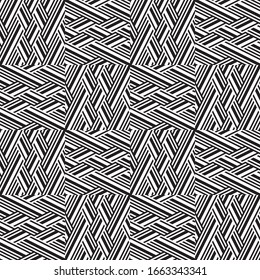 Seamless pattern with oblique black segments