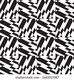 Seamless pattern with oblique black segments