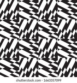 Seamless pattern with oblique black segments