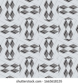 Seamless pattern with oblique black segments