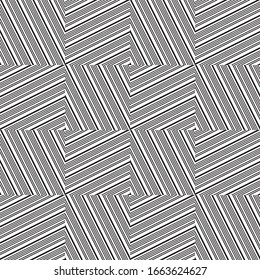 Seamless pattern with oblique black segments