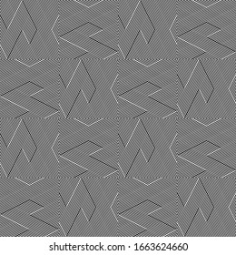 Seamless pattern with oblique black segments
