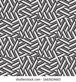 Seamless pattern with oblique black segments