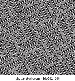 Seamless pattern with oblique black segments