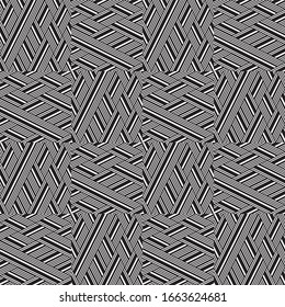 Seamless pattern with oblique black segments
