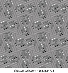 Seamless pattern with oblique black segments