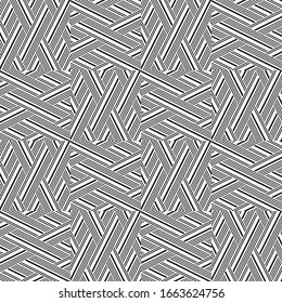 Seamless pattern with oblique black segments