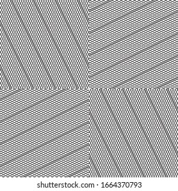 Seamless pattern with oblique black segments
