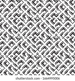 Seamless pattern with oblique black segments