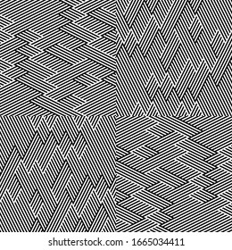Seamless pattern with oblique black segments