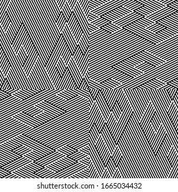 Seamless pattern with oblique black segments