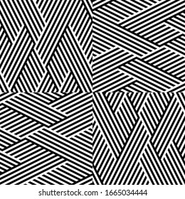 Seamless pattern with oblique black segments
