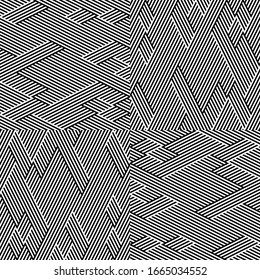 Seamless pattern with oblique black segments