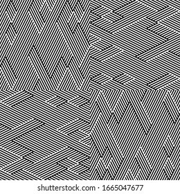Seamless pattern with oblique black segments