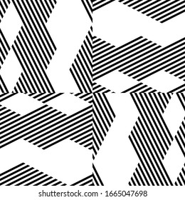 Seamless pattern with oblique black segments