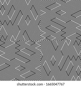 Seamless pattern with oblique black segments