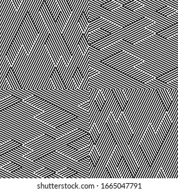 Seamless pattern with oblique black segments