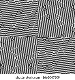Seamless pattern with oblique black segments