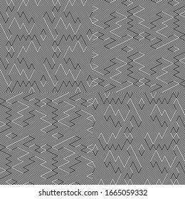 Seamless pattern with oblique black segments