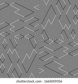 Seamless pattern with oblique black segments