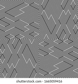 Seamless pattern with oblique black segments