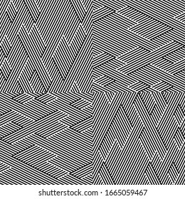 Seamless pattern with oblique black segments