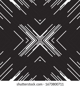 Seamless pattern with oblique black segments