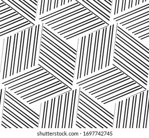 Seamless pattern with oblique black segments