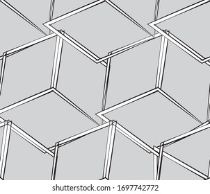 Seamless pattern with oblique black segments