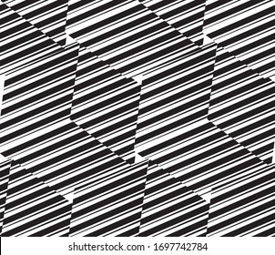 Seamless pattern with oblique black segments