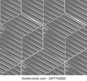 Seamless pattern with oblique black segments