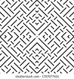 Seamless pattern with oblique black segments