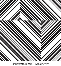 Seamless pattern with oblique black segments