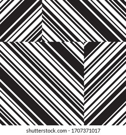 Seamless pattern with oblique black segments
