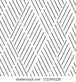 Seamless pattern with oblique black segments