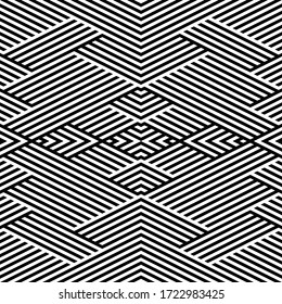 Seamless pattern with oblique black segments
