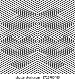 Seamless pattern with oblique black segments