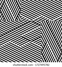 Seamless pattern with oblique black segments