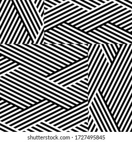 Seamless Abstract Vector Geometric Monochrome Pattern Stock Vector ...